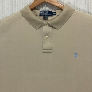 Polo Ralph Lauren Mens XXL Beige Short Sleeve Classic Fit Polo Shirt Pony Logo